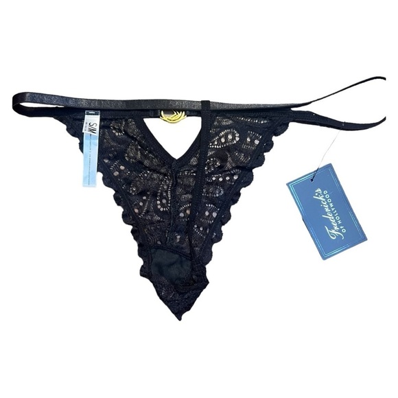 Frederick’s of Hollywood Brooke bra and panty set black lace size S/M NWT - Picture 6 of 8